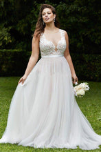 Load image into Gallery viewer, Cheap Lace Tulle Wedding Dresses Beautiful Beach Bridal Dresses